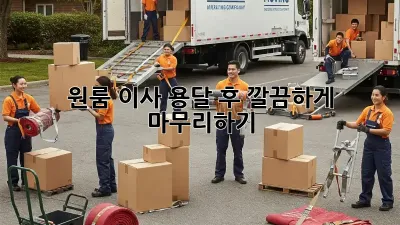 원룸 이사, 용달 후 깔끔하게 마무리하기!
