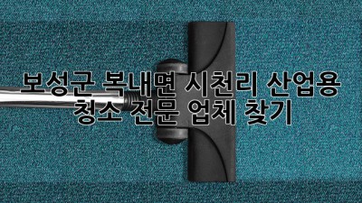 보성군 복내면 시천리 산업용 청소 전문 업체 찾기